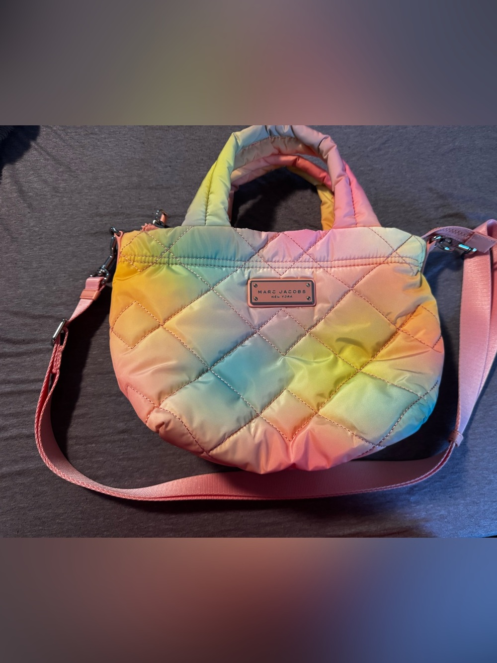 Marc Jacobs Pastel Rainbow Quilted Crossbody Bag - Pink Multi